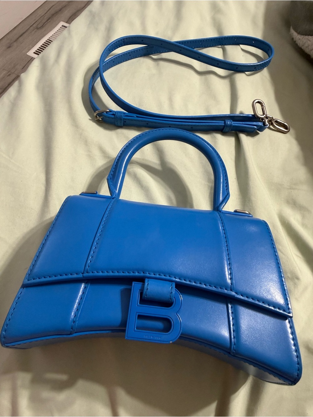Balenciaga Mini Top Handle Bag in Electric Blue